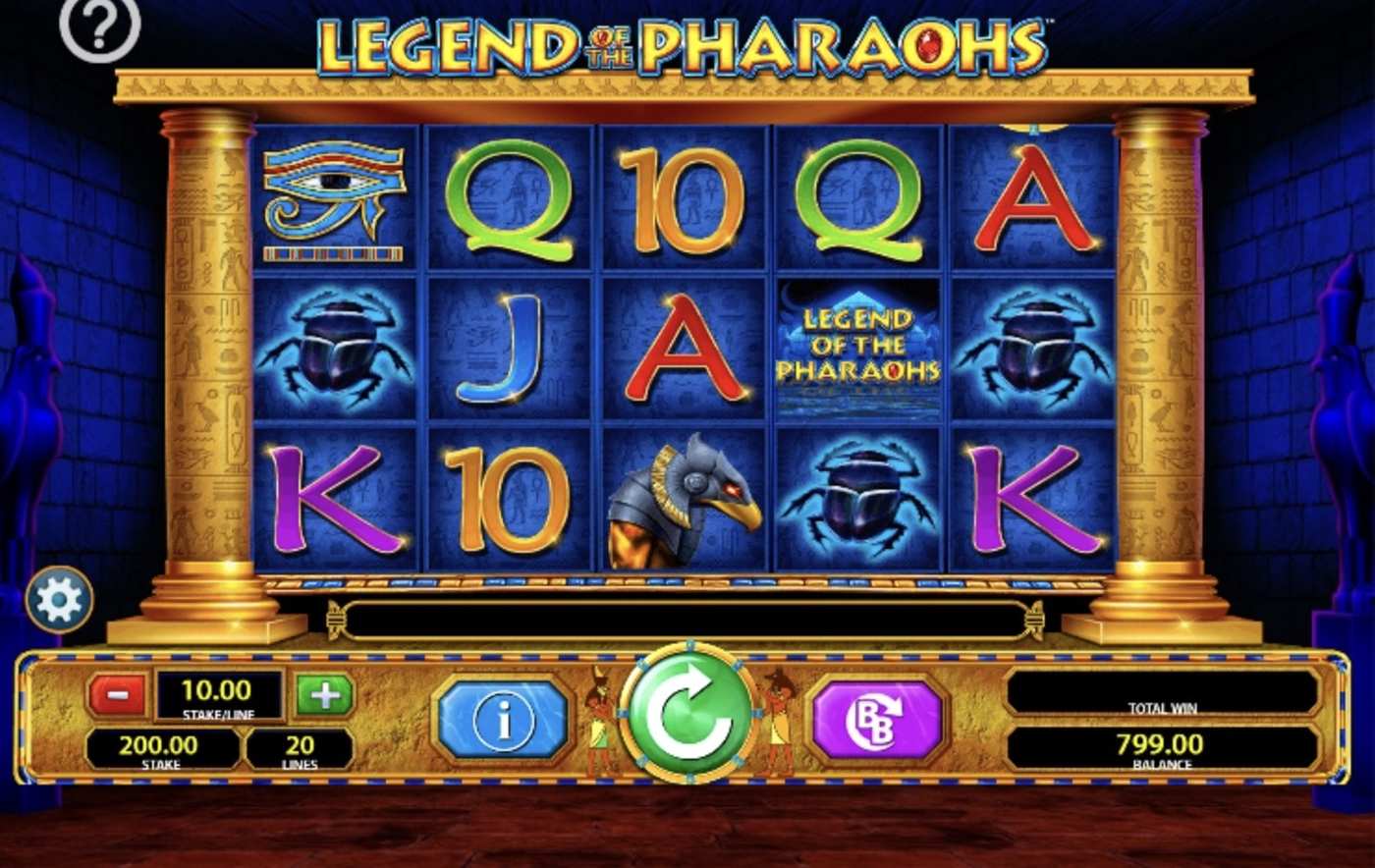 Legend of the Pharaohs: image of main menu