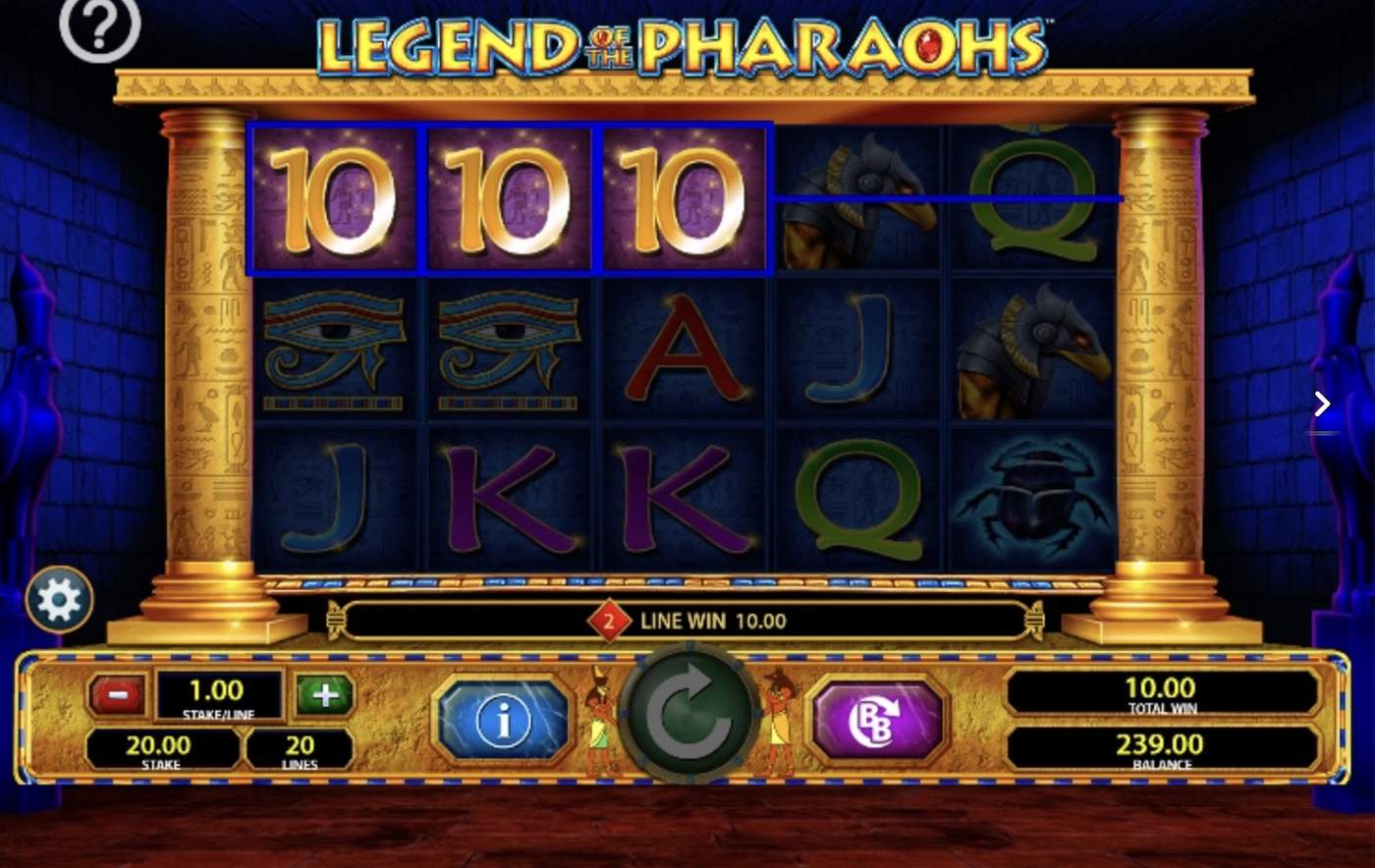 Legend of the Pharaohs: image of winning