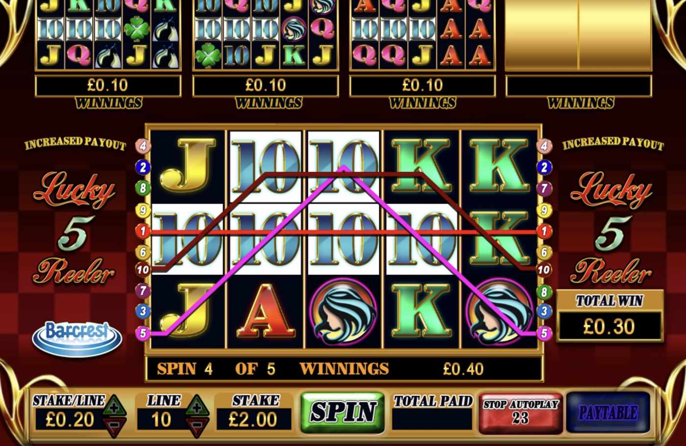 Lucky 5 Reeler: image of winning