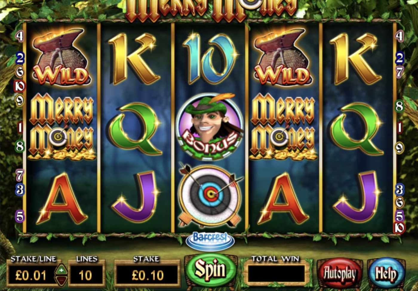 Merry Money: image of main menu