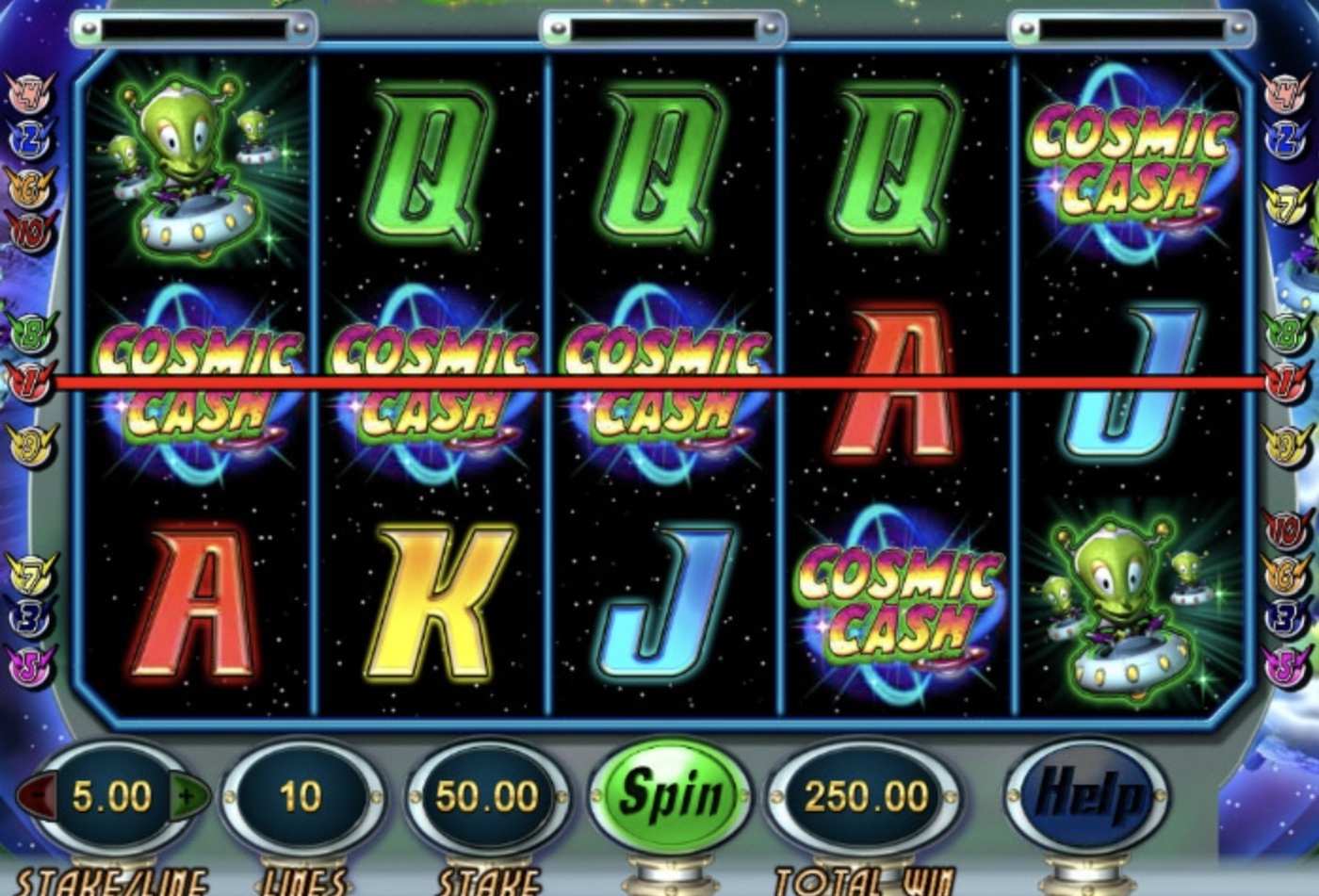 Money Mad Martians Cosmic Cash: image of winning