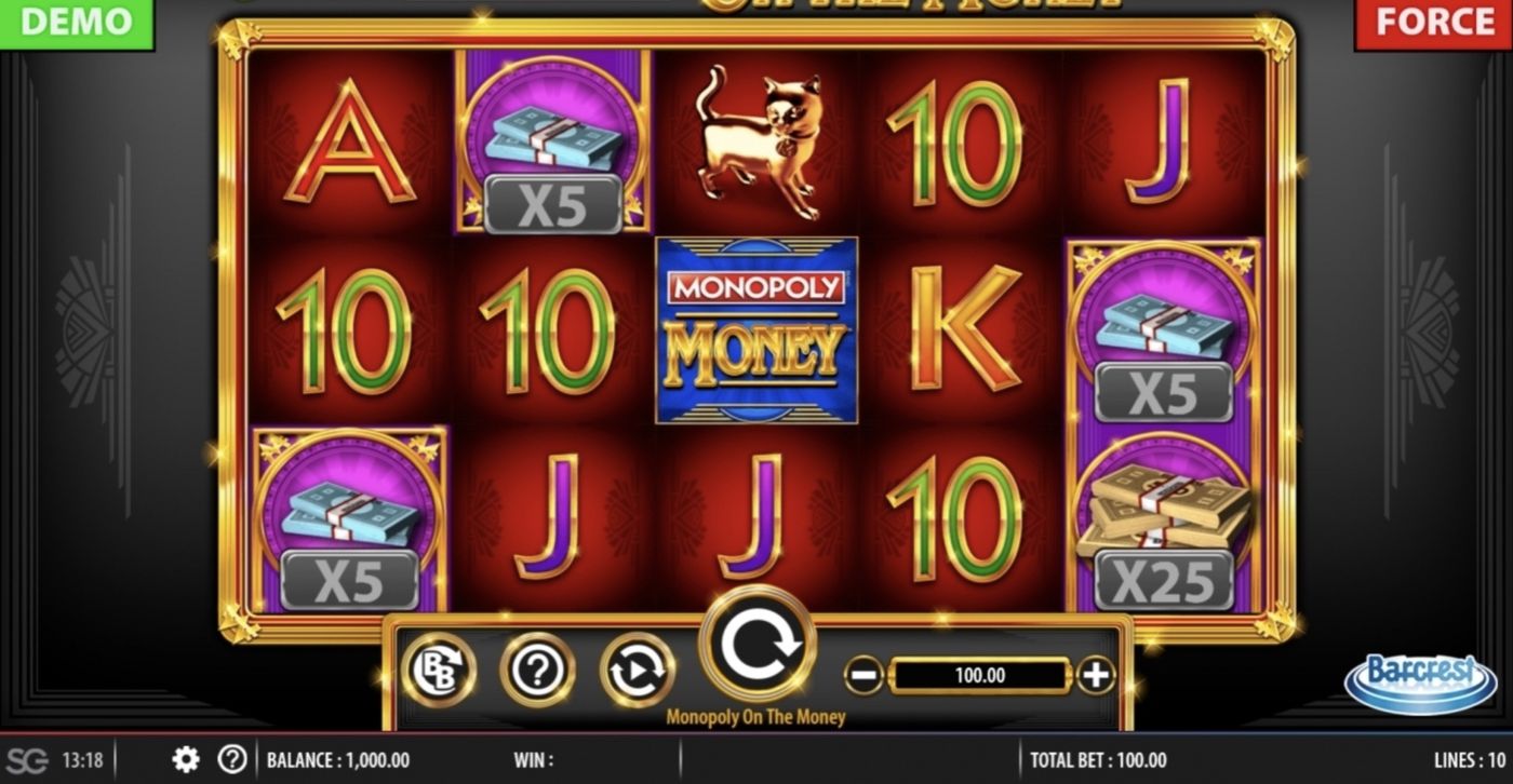Monopoly On the Money: image of main menu