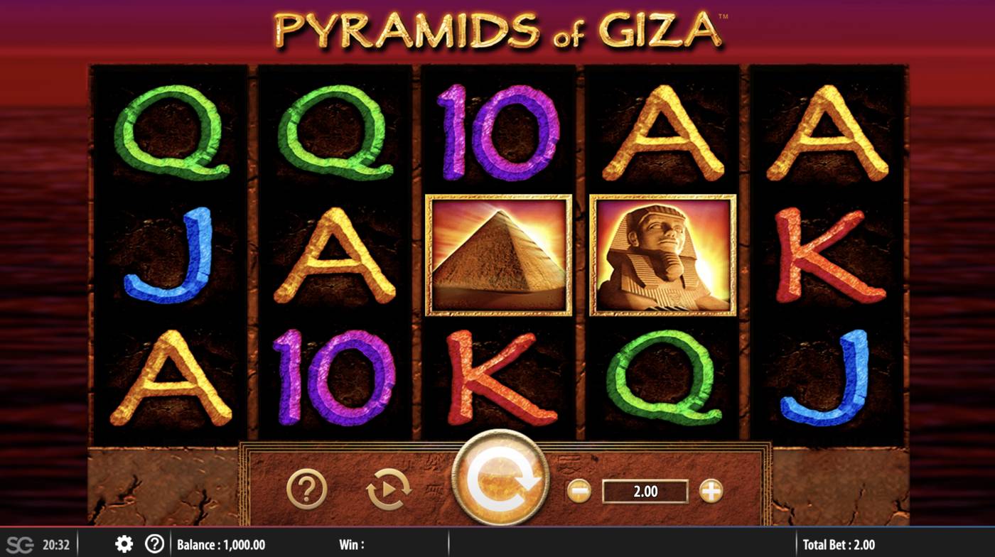 Pyramids of Giza: image of main menu