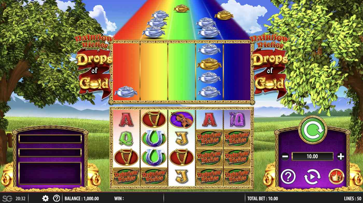 Rainbow Riches Drops of Gold: image of main menu