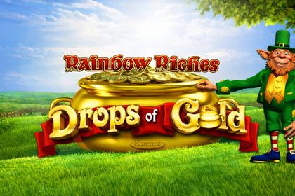 Rainbow Riches Drops of Gold Online Slot Logo