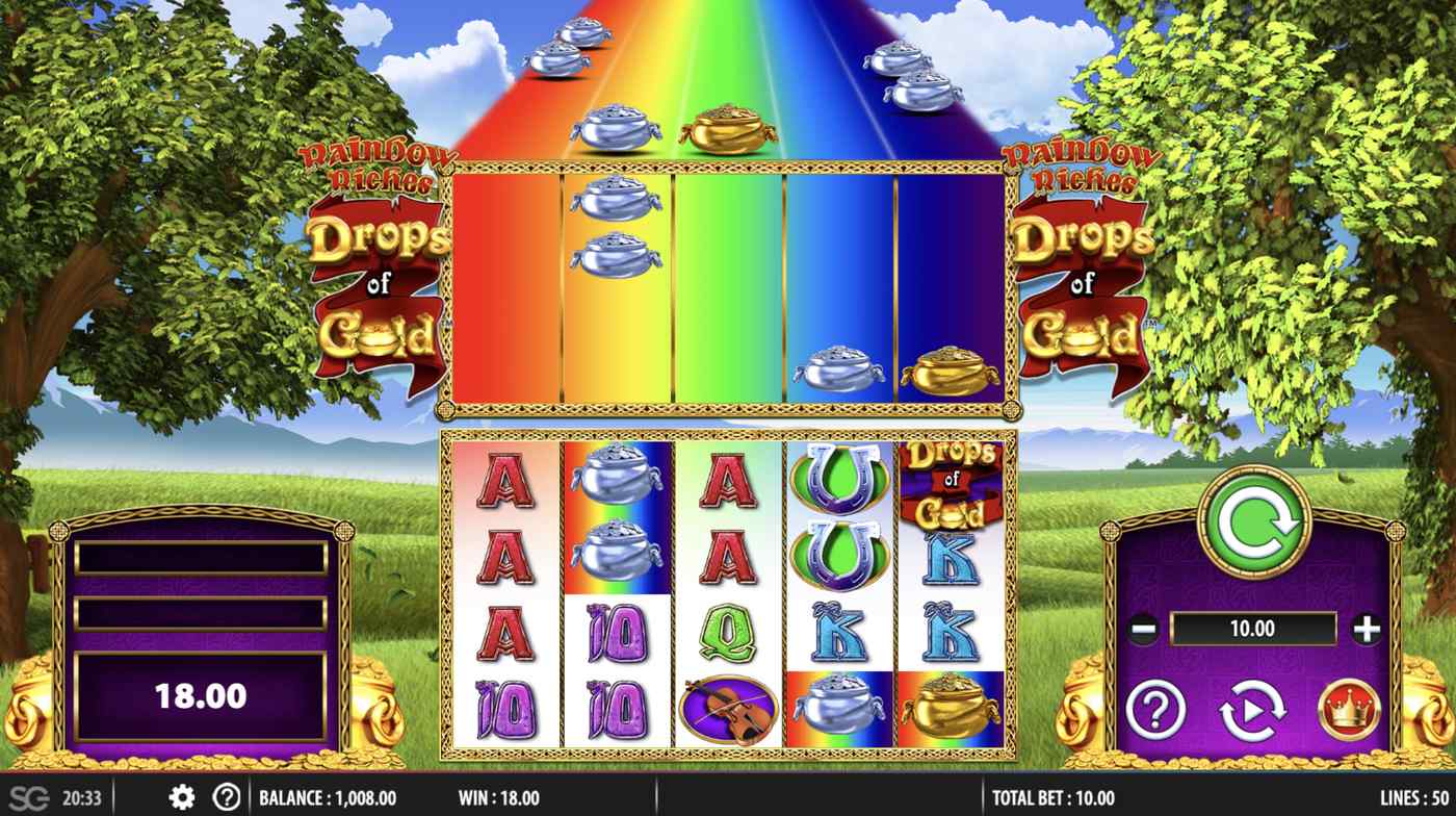 Rainbow Riches Drops of Gold: image of winning