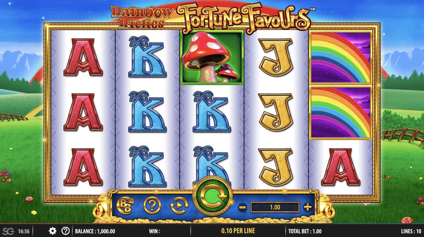 Rainbow Riches Fortune Favours: image of main menu