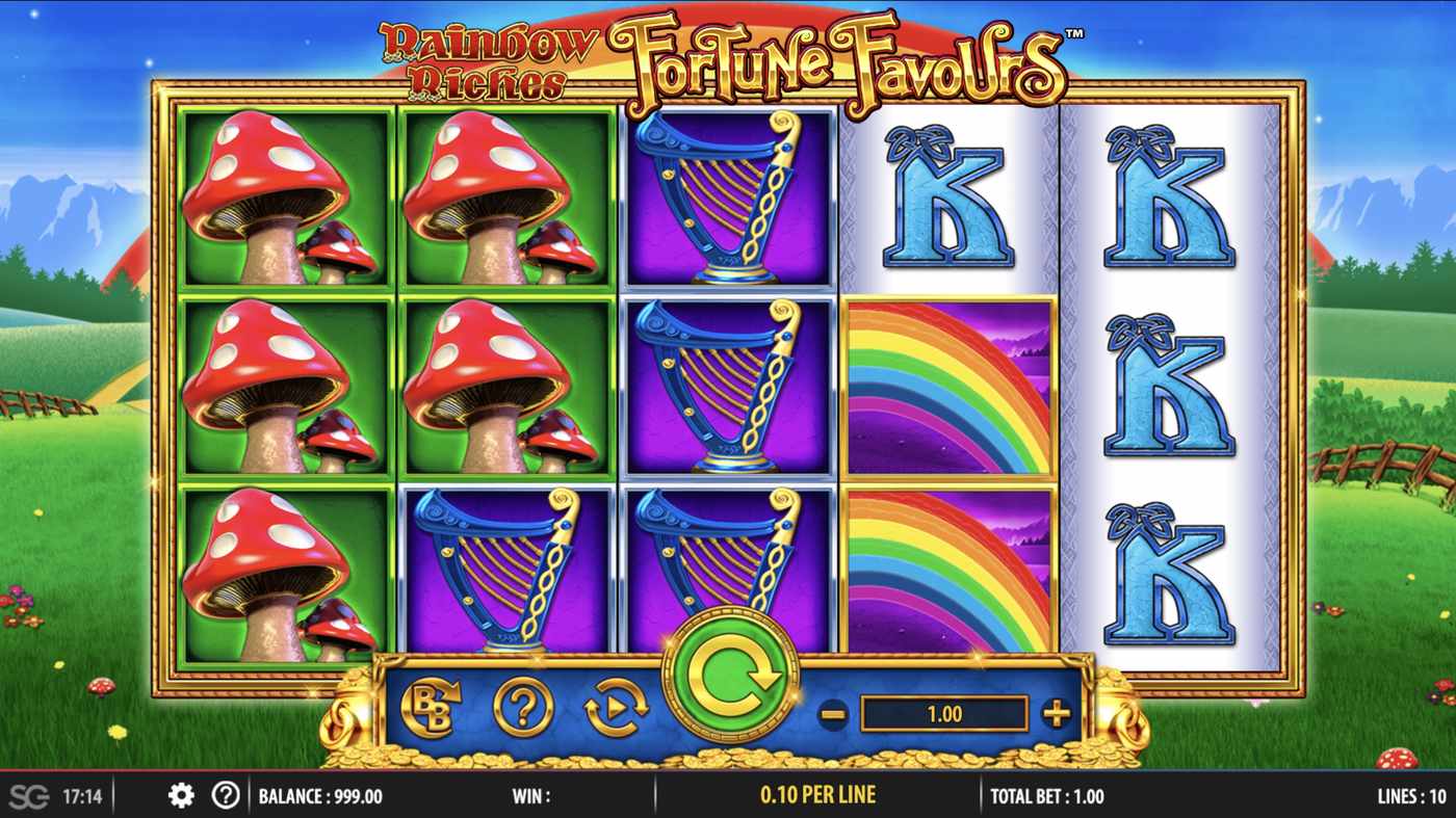 Rainbow Riches Fortune Favours: image of winning