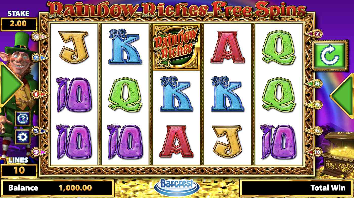 Rainbow Riches Free Spins: image of main menu