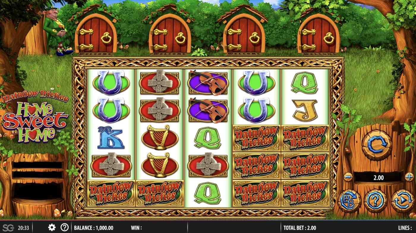 Rainbow Riches Home Sweet Home: image of main menu