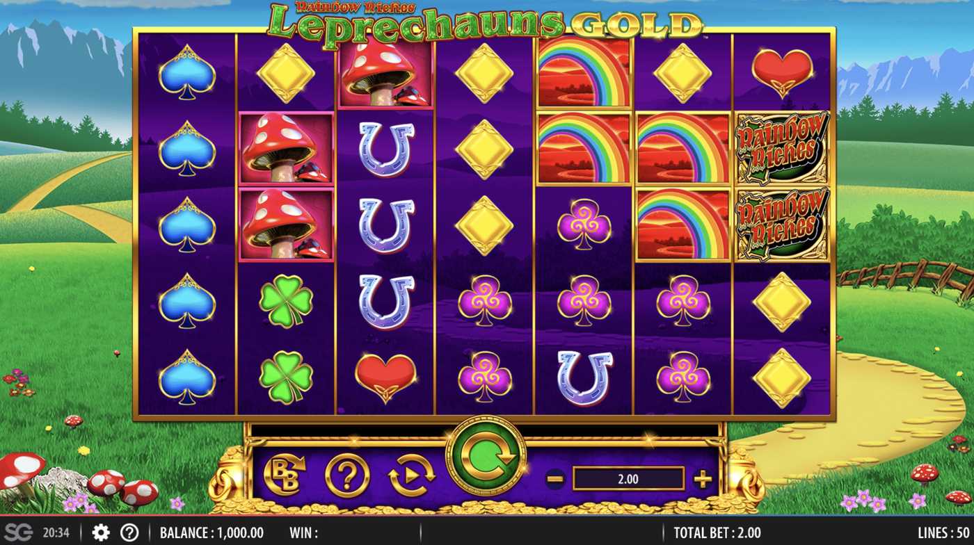 Rainbow Riches Leprechauns Gold: image of main menu