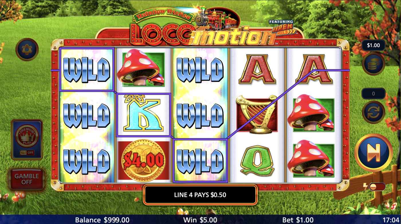 Rainbow Riches Locomotion: image of winning