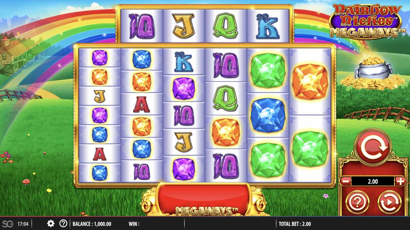 Rainbow Riches Megaways: image of main menu