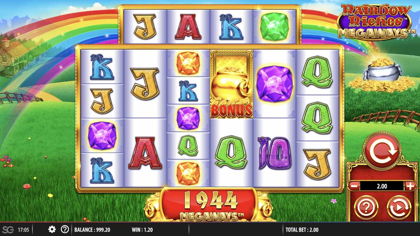Rainbow Riches Megaways: image of winning
