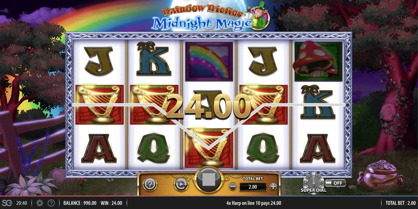 Rainbow Riches Midnight Magic: image of winning