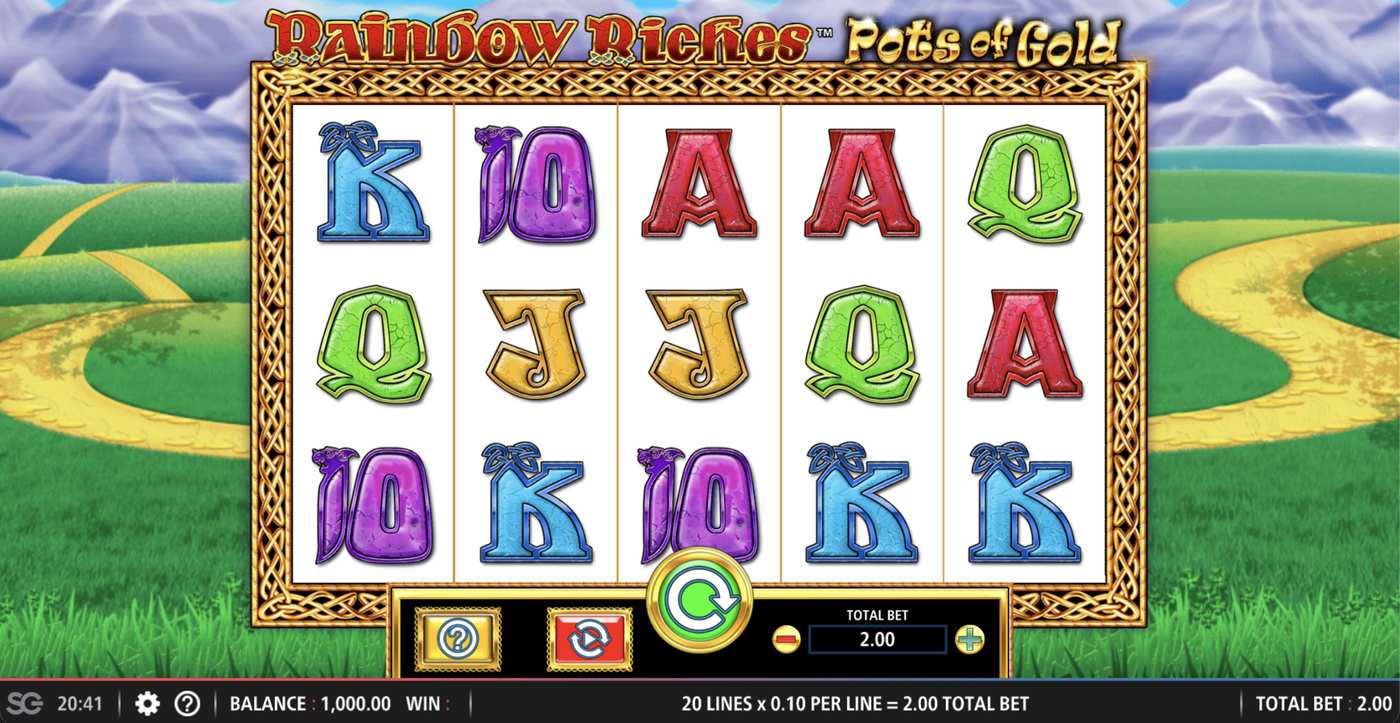Rainbow Riches Pots of Gold: image of main menu