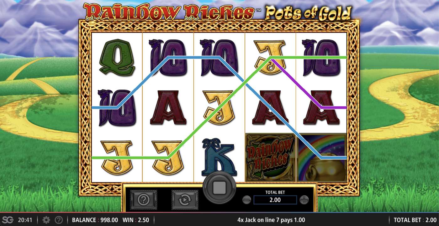 Rainbow Riches Pots of Gold: image of winning