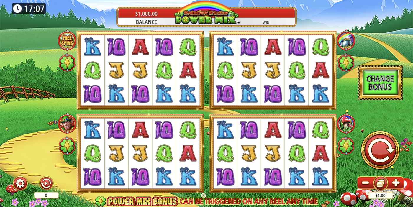 Rainbow Riches Power Mix: image of main menu