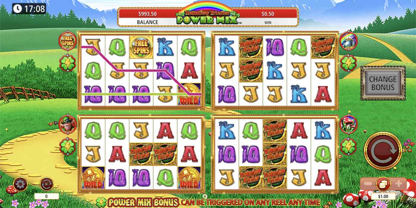 Rainbow Riches Power Mix: image of winning