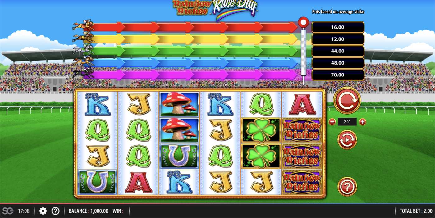 Rainbow Riches Race Day: image of main menu