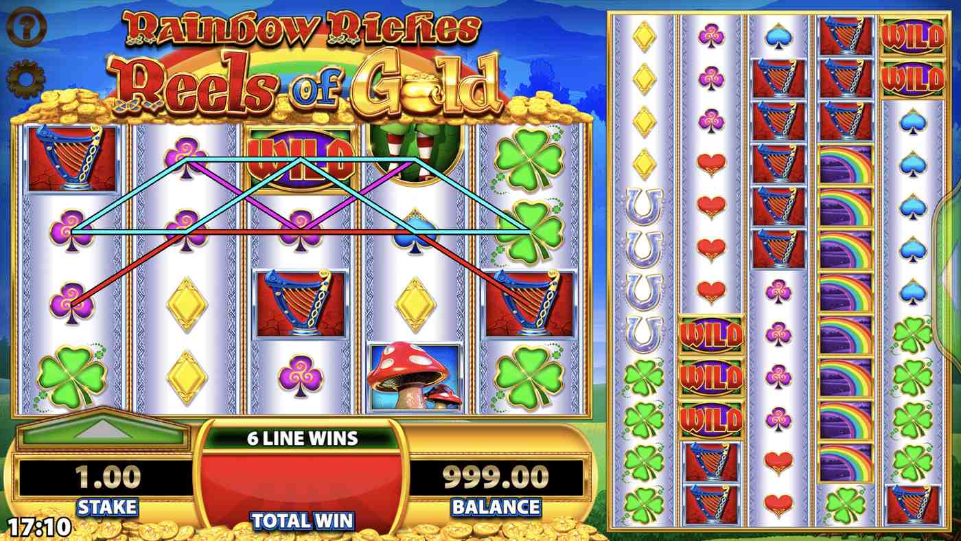 Rainbow Riches Reels of Gold: image of winning
