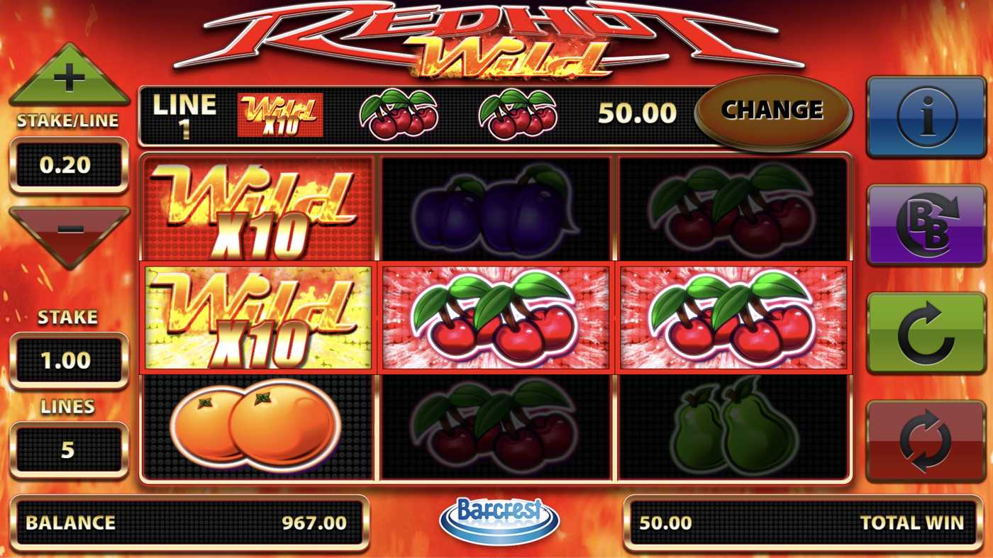 Red Hot Wild: image of winning