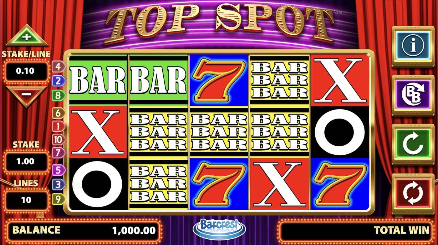 Top Spot: image of main menu