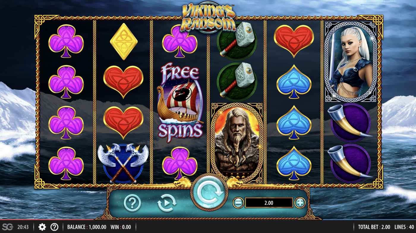 Viking's Ransom: image of main menu