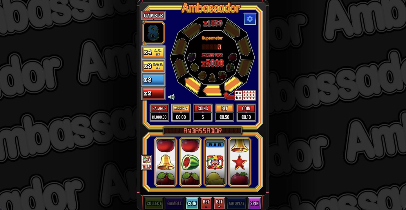 Ambassador: image of main menu