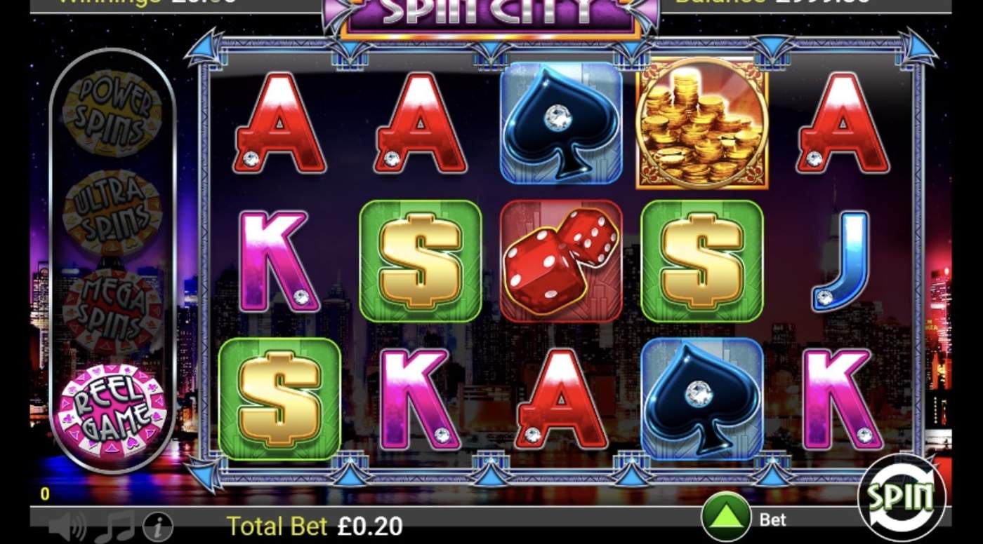 Free Spin City: image of main menu