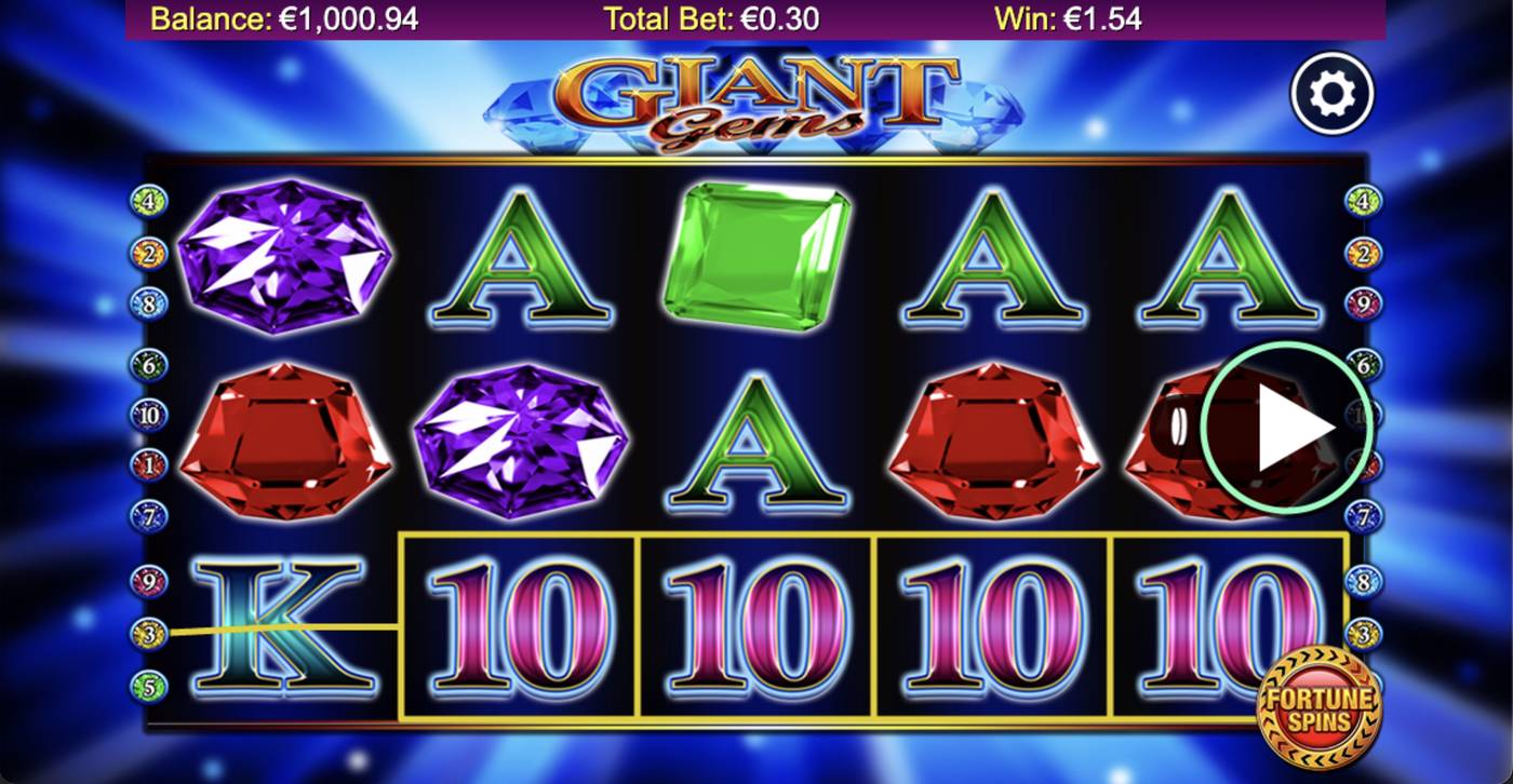 Giant Gems: image of winning