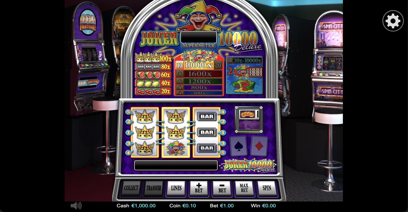 Joker 10000 Deluxe: image of main menu