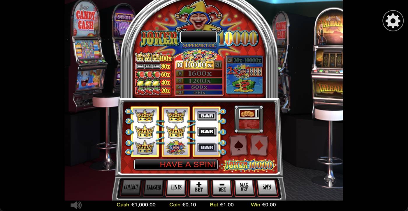 Joker 10000: image of main menu