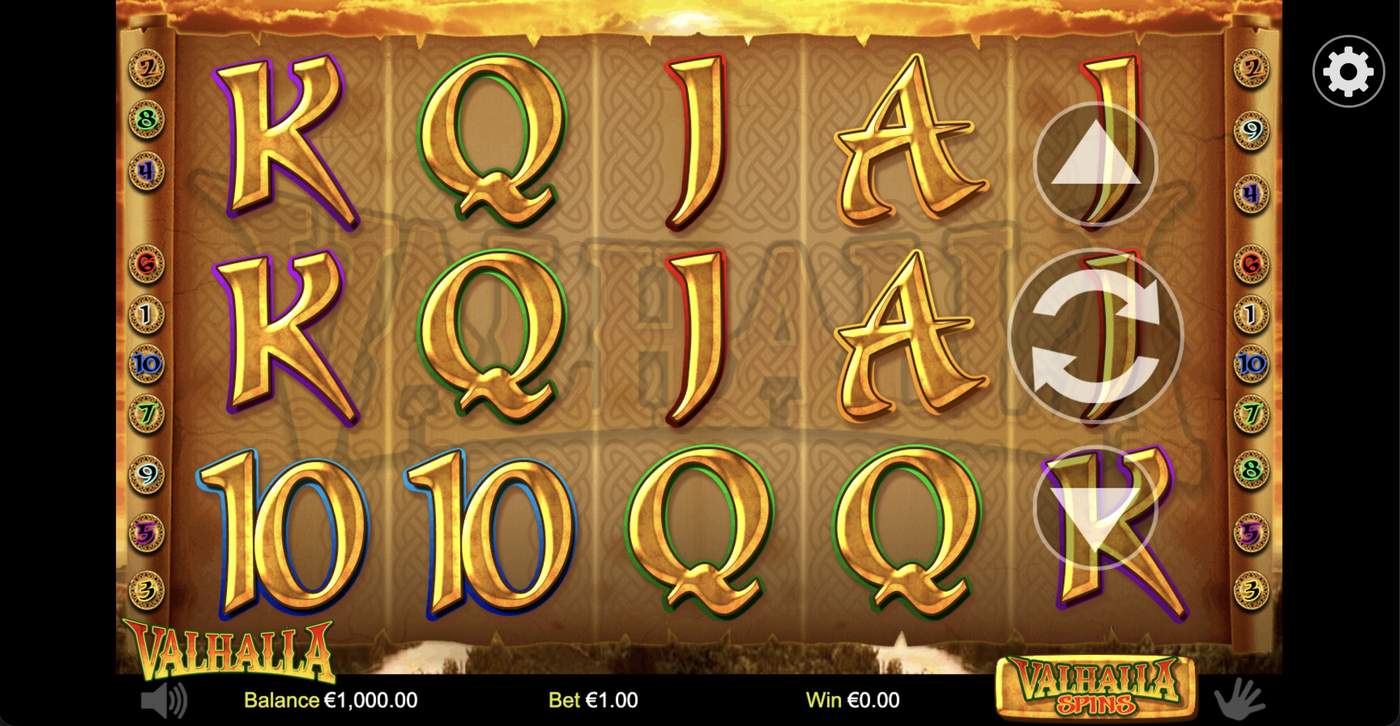 Valhalla: image of main menu