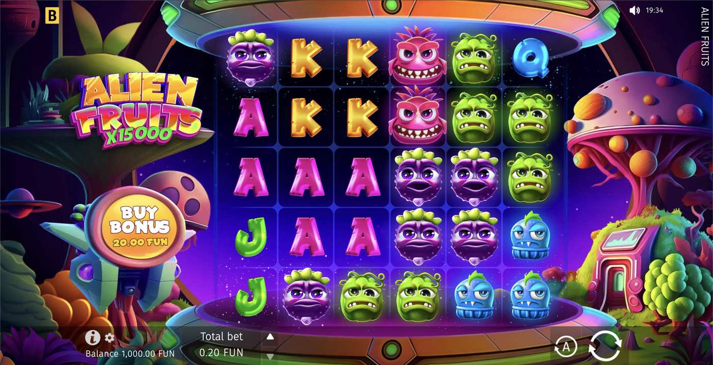Alien Fruits: image of main menu