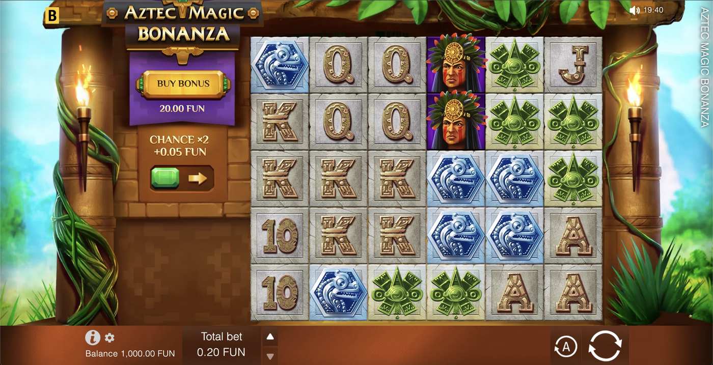 Aztec Magic Bonanza: image of main menu