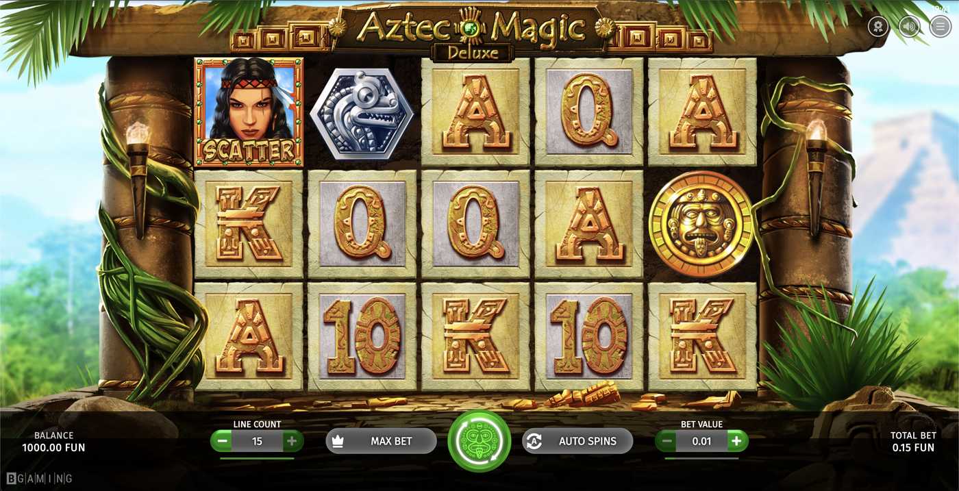 Aztec Magic Deluxe: image of main menu