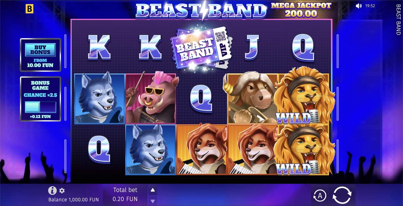 Beast Band: image of main menu