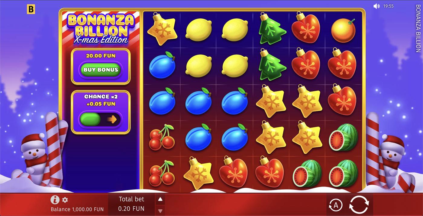 Bonanza Billion: image of main menu