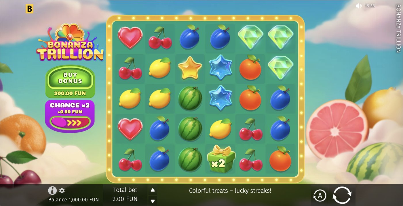 Bonanza Trillion: image of main menu
