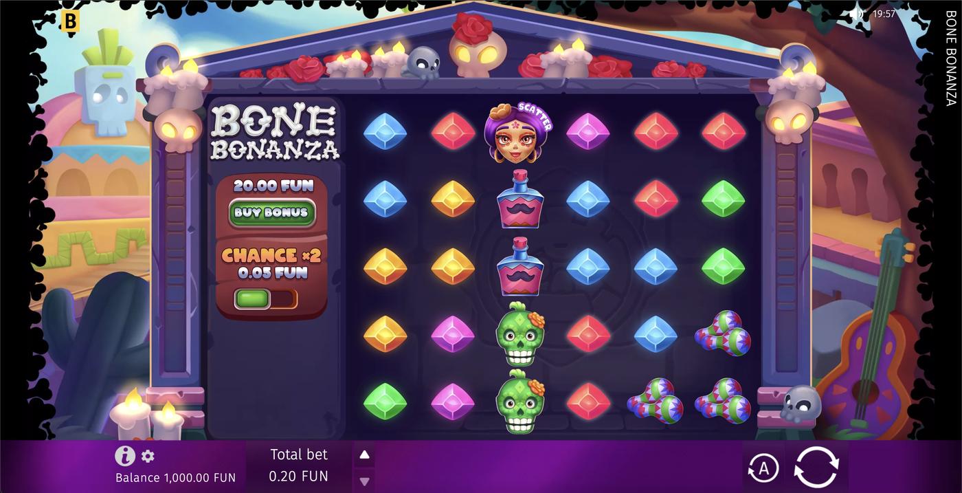 Bone Bonanza: image of main menu