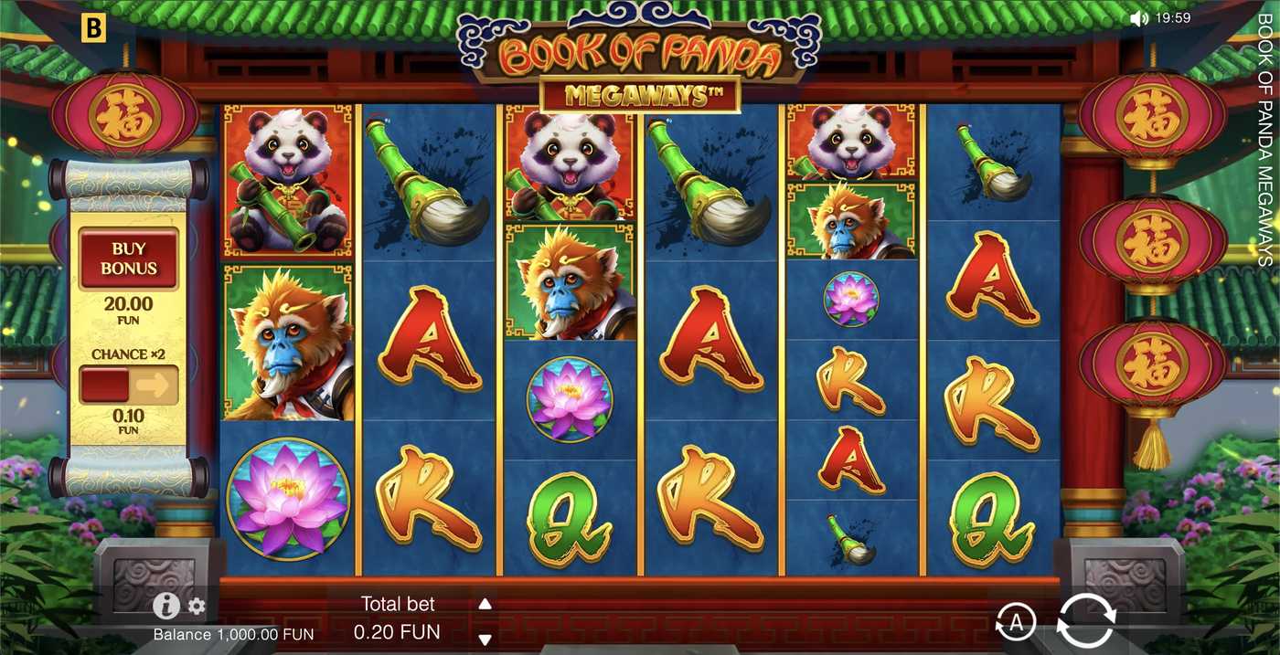Book of Panda Megaways: image of main menu