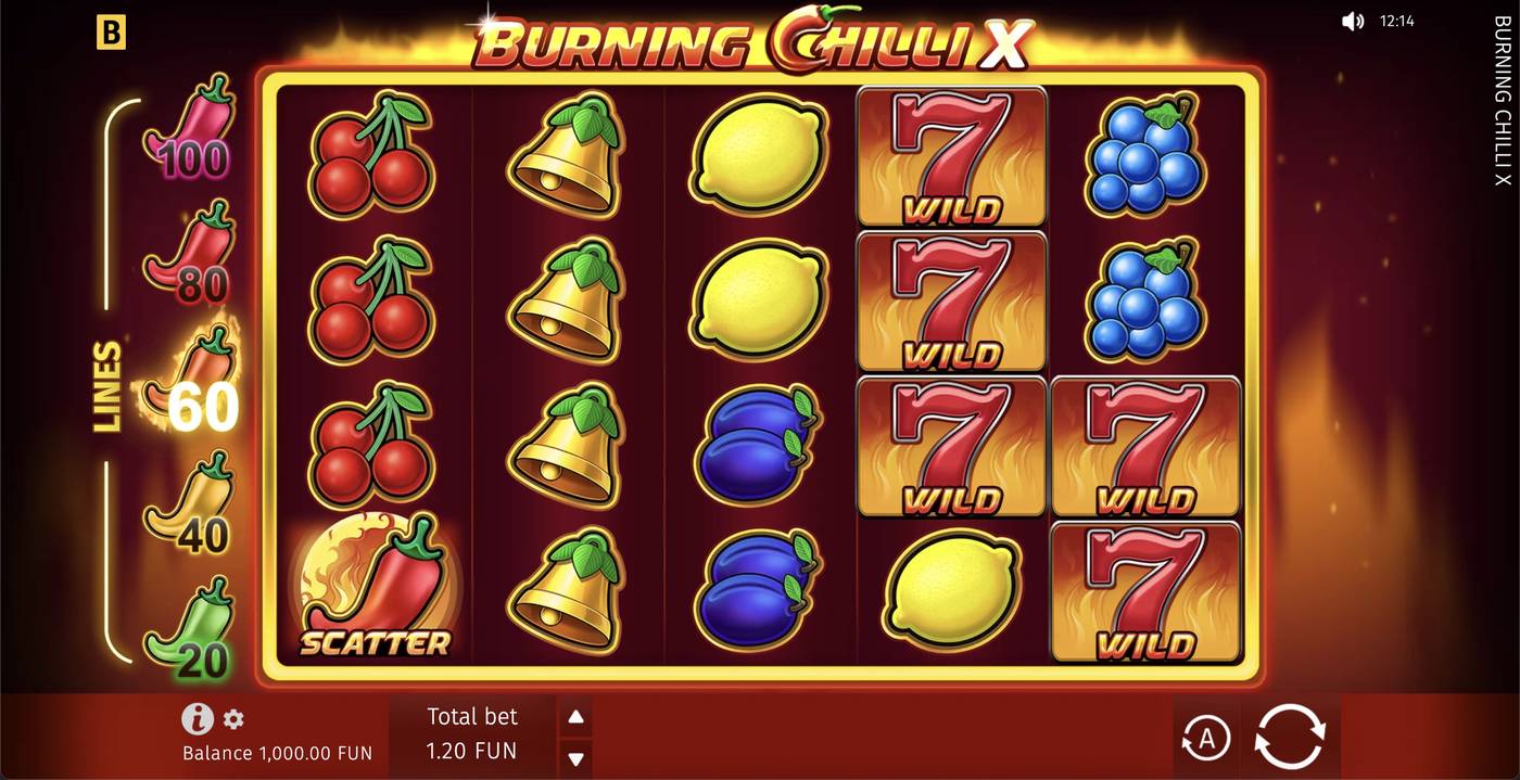 Burning Chilli X: image of main menu