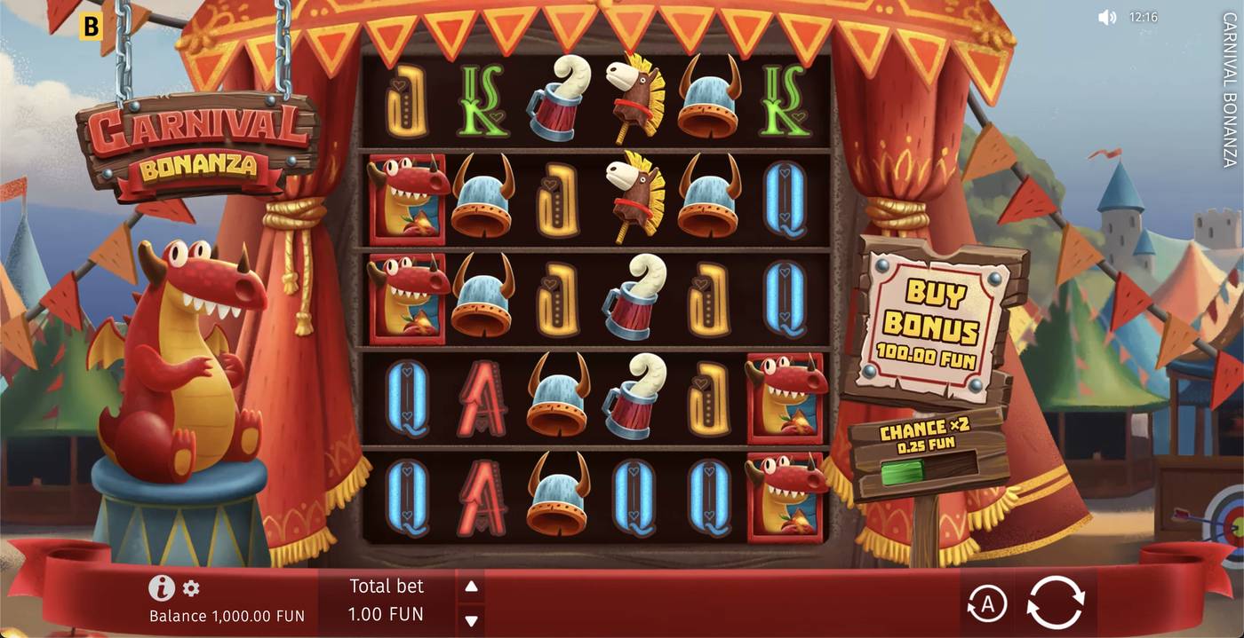 Carnival Bonanza: image of main menu