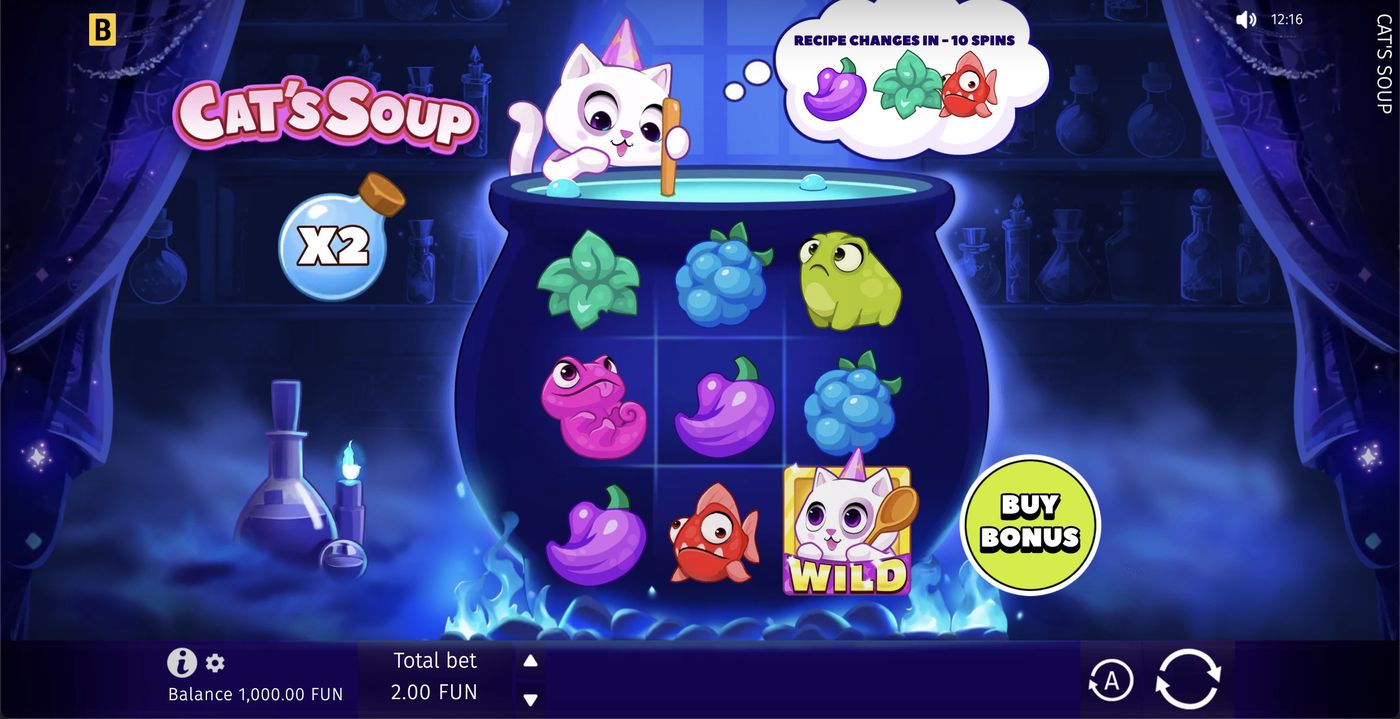 Cat’s Soup: image of main menu