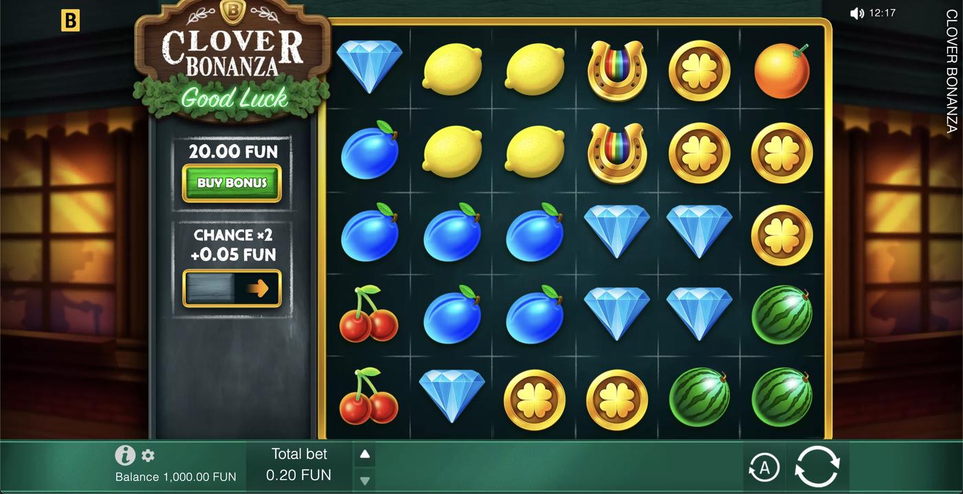 Clover Bonanza: image of main menu