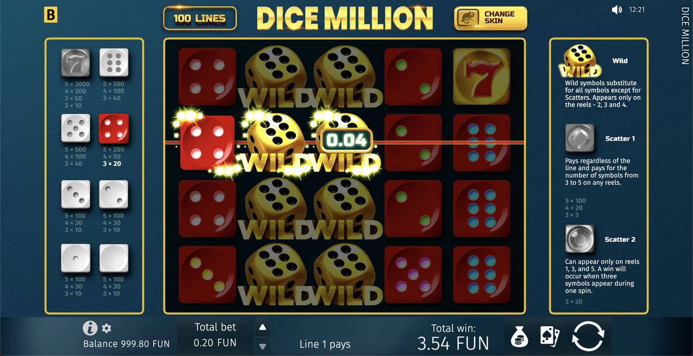 Dice Million: image of winning
