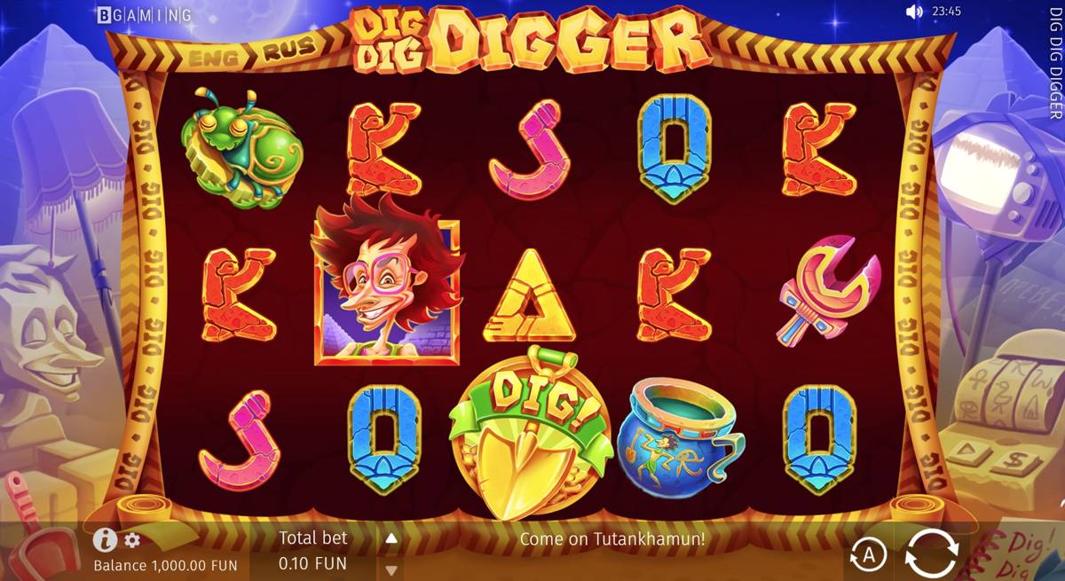 Dig Dig Digger: image of main menu