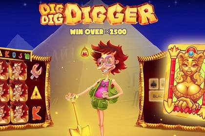 Dig Dig Digger Online Slot Logo