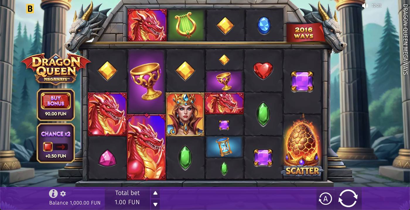 Dragon Queen MEGAWAYS: image of main menu
